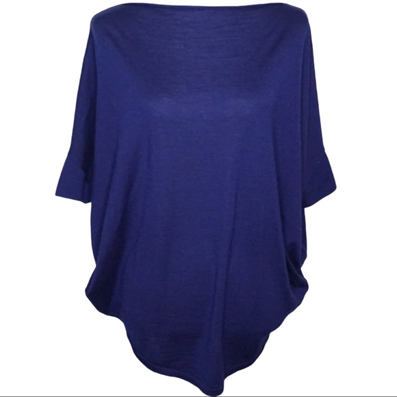 royal blue poncho sweater